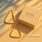 قیمت خرید گوشواره ارزان طلا مثلثی زیر 10 میلیون
